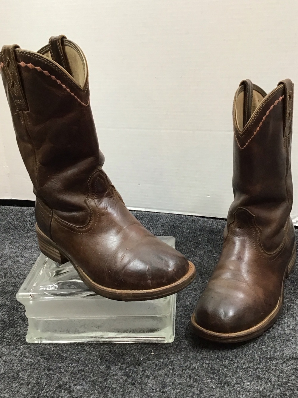 Ariat Unbridled Roper brown leather mid calf western boots 8.5